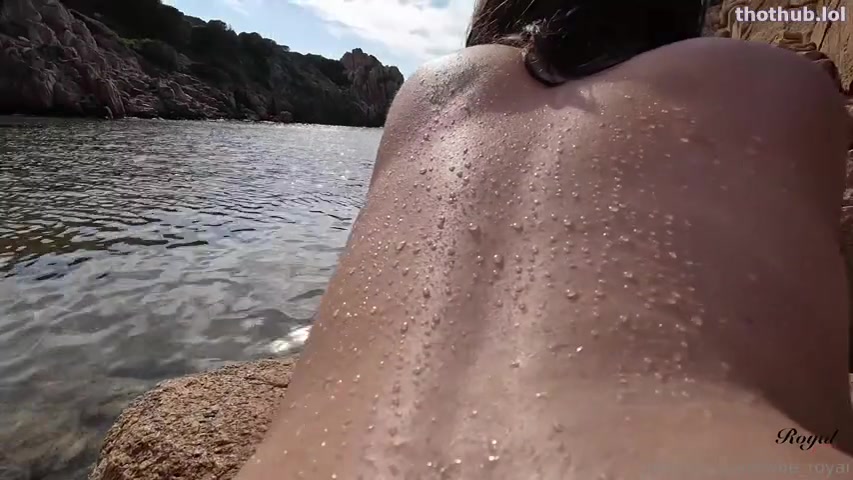 OnlyFans leaked Outdoor beach deepthroat Jane Royal on HDthot