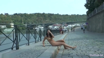 Lady Dee nude in public