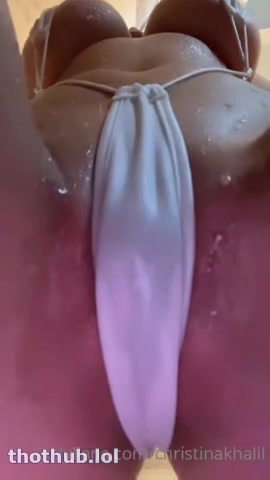 OnlyFans leaked Christina Khalil Wet Slingkini Pussy Shower Video on HDthot