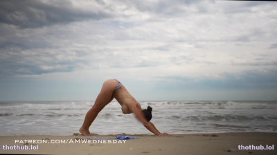 AMWednesday nude beach yoga