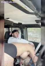 Tasha sucks a big dick in Jeep