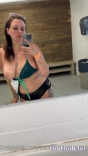 Barefootmamamn Quick Titty Flash In Mirror