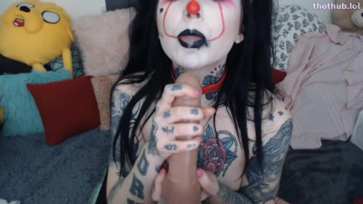 Sluttyspice clown cosplay Dildo bj