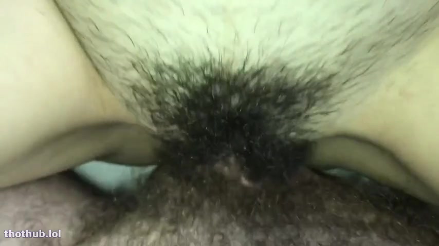 OnlyFans leaked cum on hairy pussy on HDthot