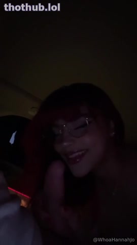 OnlyFans leaked Woahhannahjo spontaneous car blowjob on HDthot