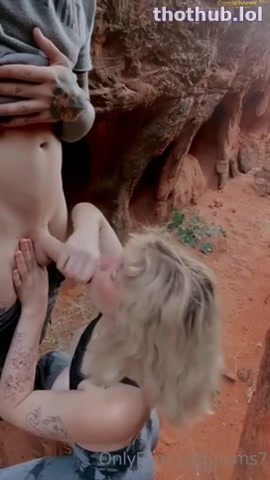 OnlyFans leaked Emily Oram aka Lems7 - Blowjob in the canyon on HDthot