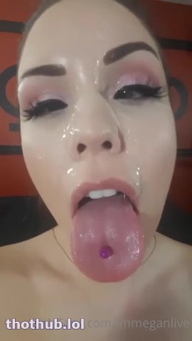 ImMeganLive OnlyFans leaked Immeganlive Ahegao faces with cum on HDthot