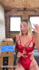 Sara Jean Underwood plays with toys